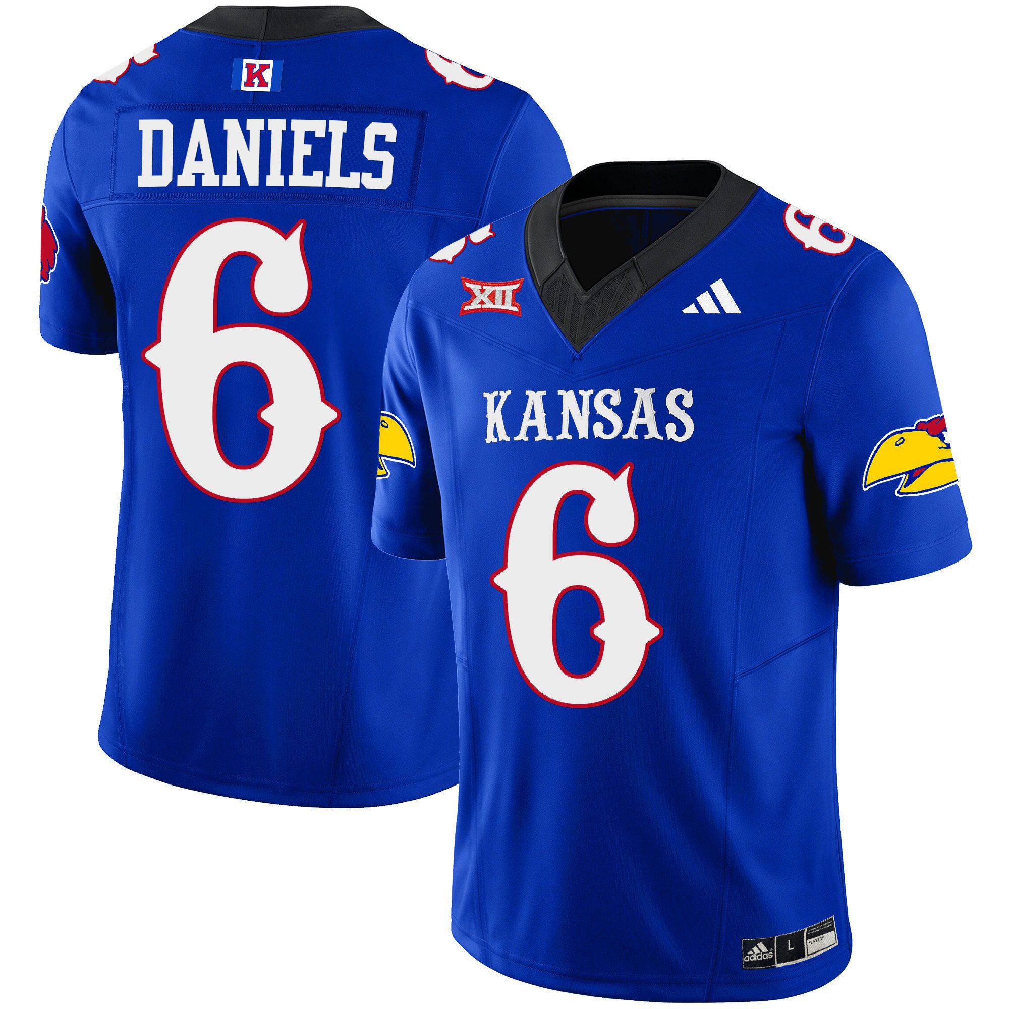 Men Kansas Jayhawks #6 Daniels Blue 2024 Blackhawk Vapor Limited NCAA Jersey->indianapolis colts->NFL Jersey